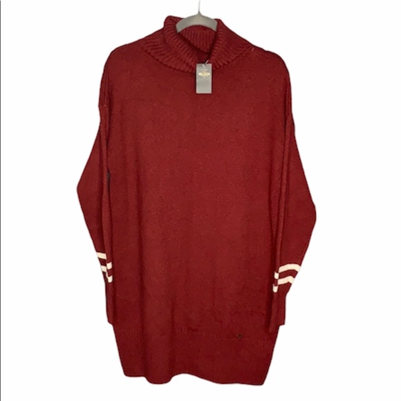 HOLLISTER Stripe Knit High Neck Dress Size S - Picture 2 of 8